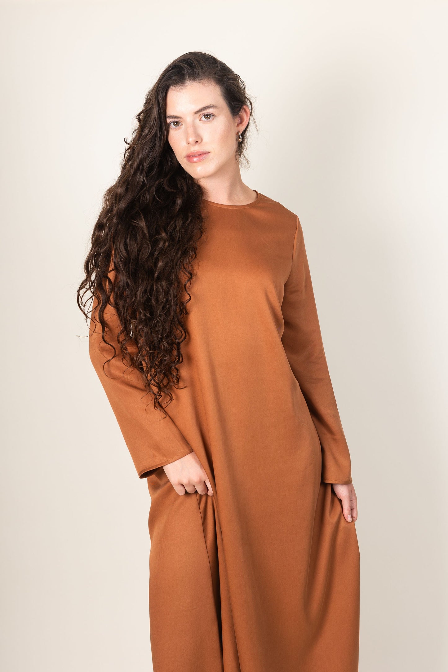 Ames Store Staple Dress in Bronze Autumn dress